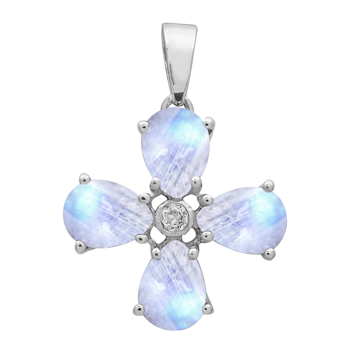 Floral Design Multi Choice Gemstone Pendant