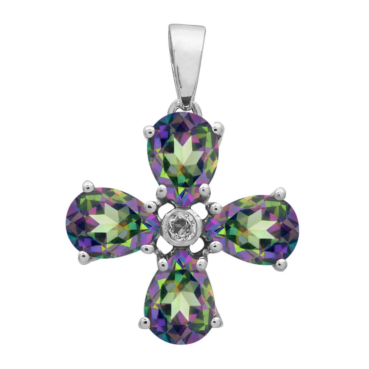 Floral Design Multi Choice Gemstone Pendant