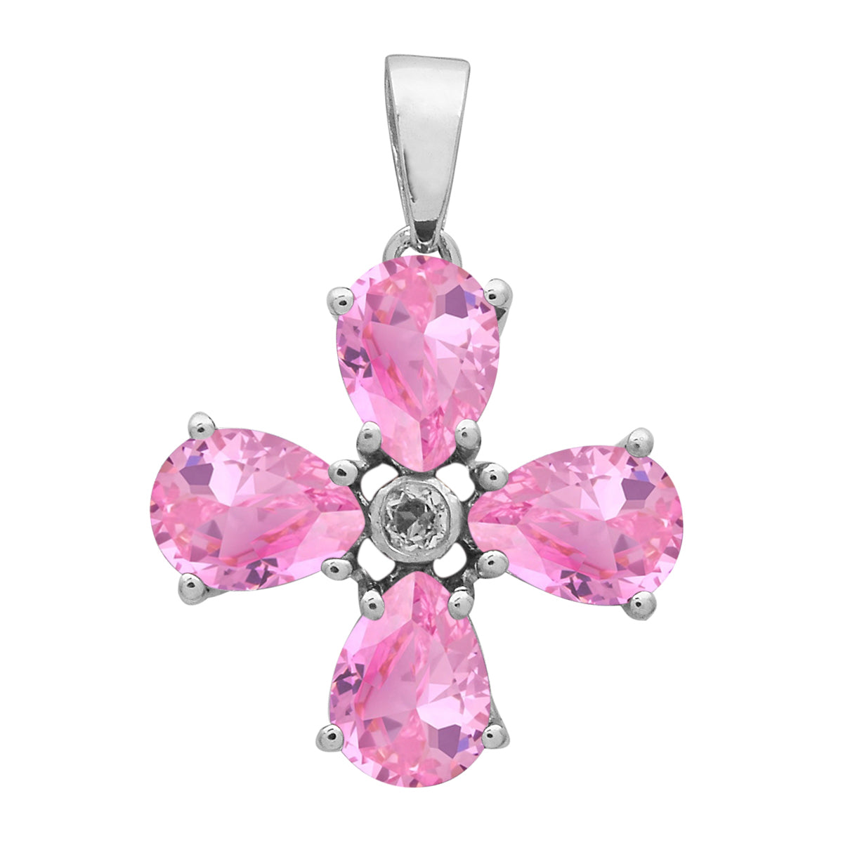 Floral Design Multi Choice Gemstone Pendant