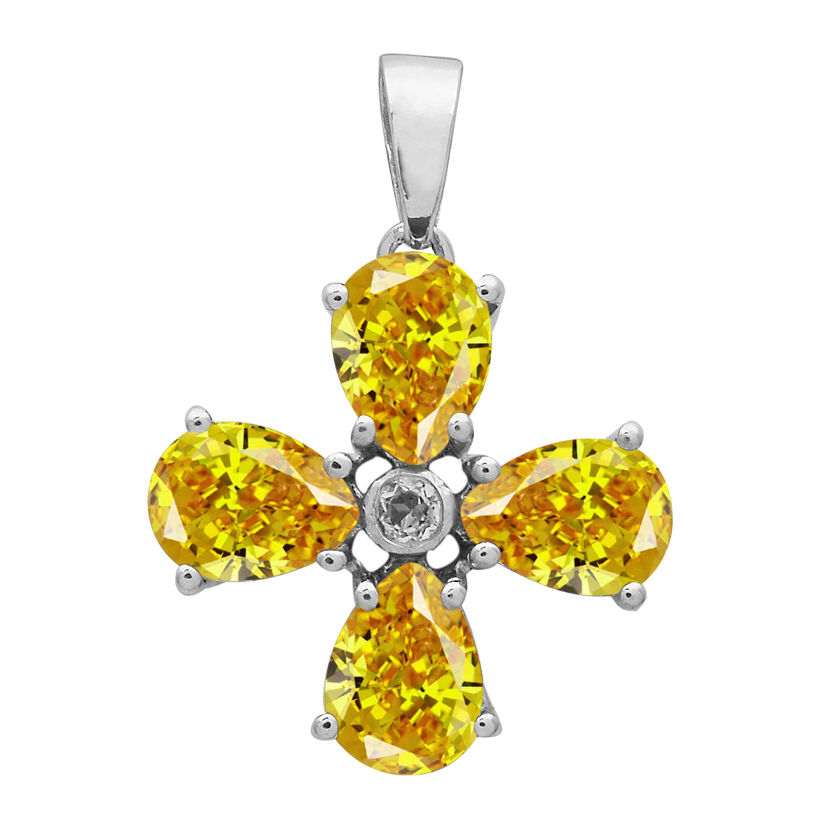 Floral Design Multi Choice Gemstone Pendant