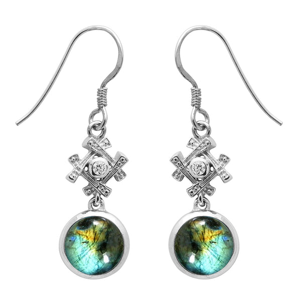 Cluster Round Multi Choice Gemstone 925 Sterling Silver Earring