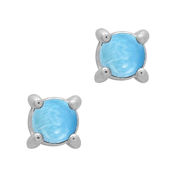 Tiny Stud Round Shape Multi Choice Gemstone 925 Sterling Silver Earring