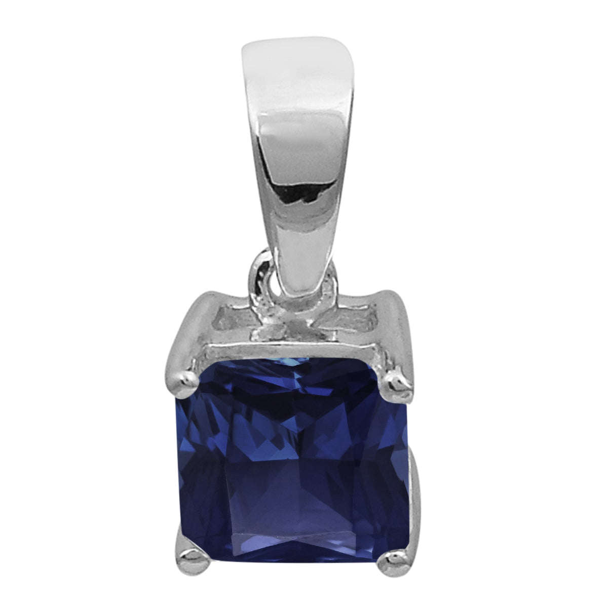 Square Cut Multi Choice Gemstone Pendant