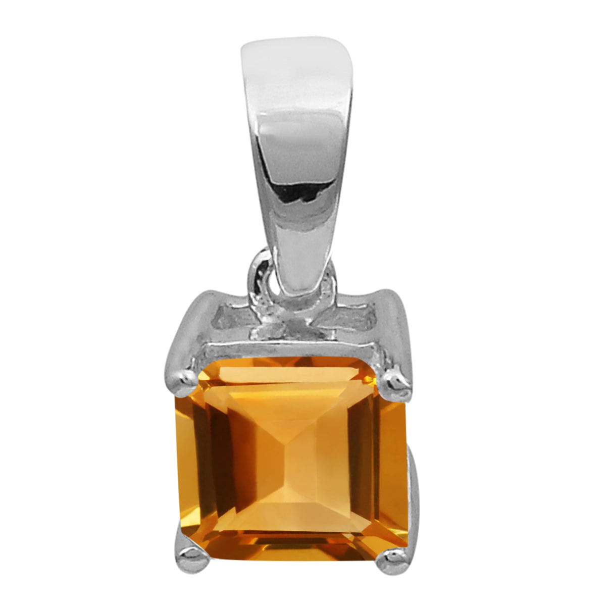 Square Cut Multi Choice Gemstone Pendant