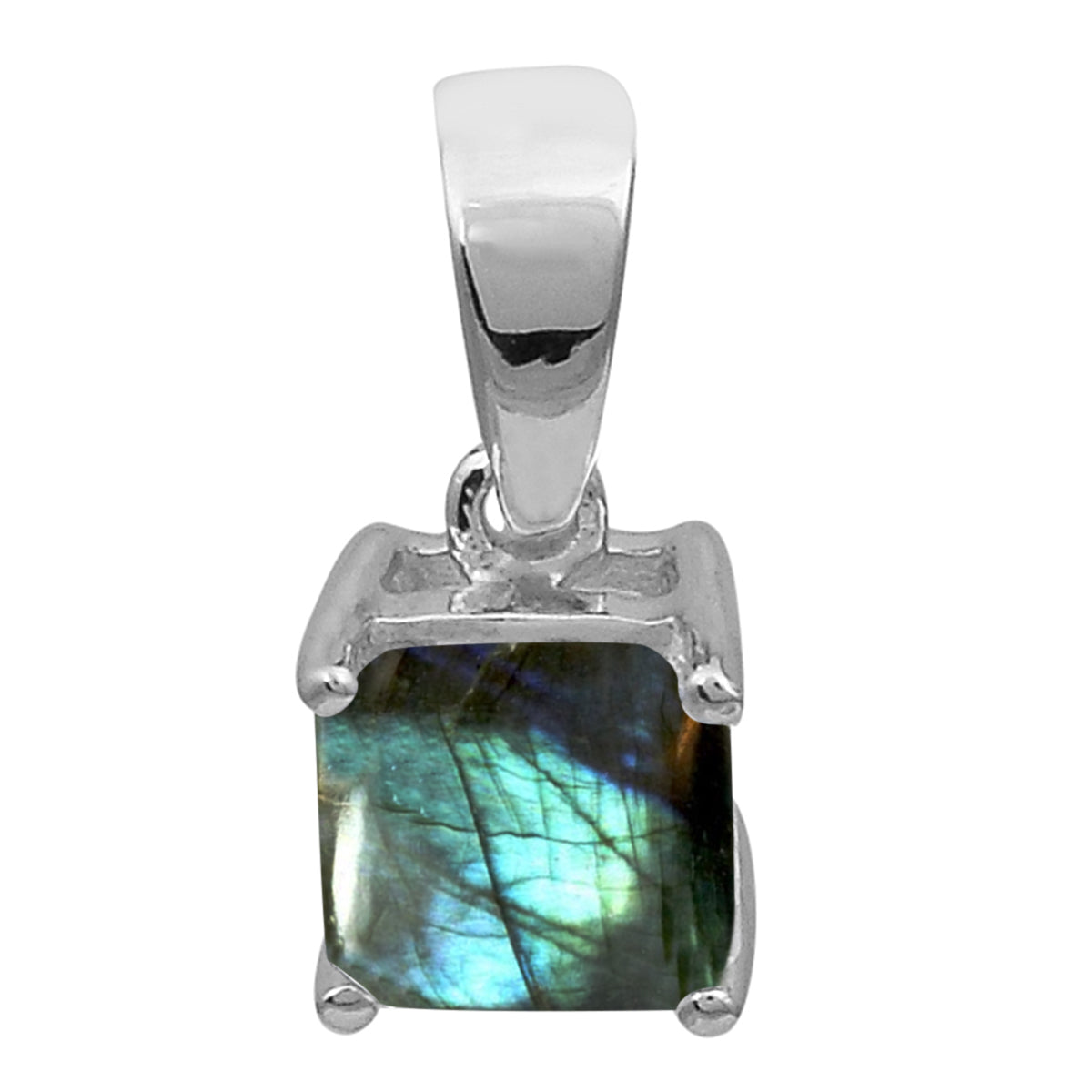 Square Cut Multi Choice Gemstone Pendant