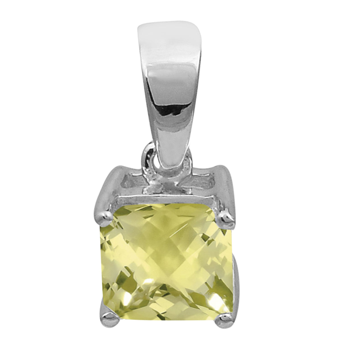 Square Cut Multi Choice Gemstone Pendant