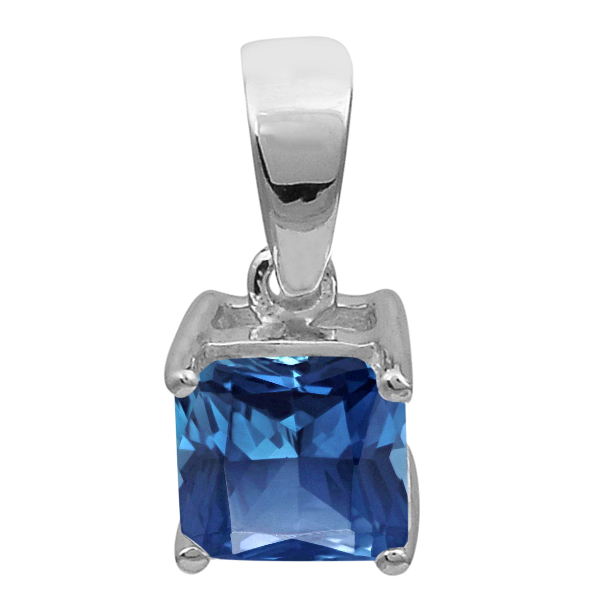 Square Cut Multi Choice Gemstone Pendant