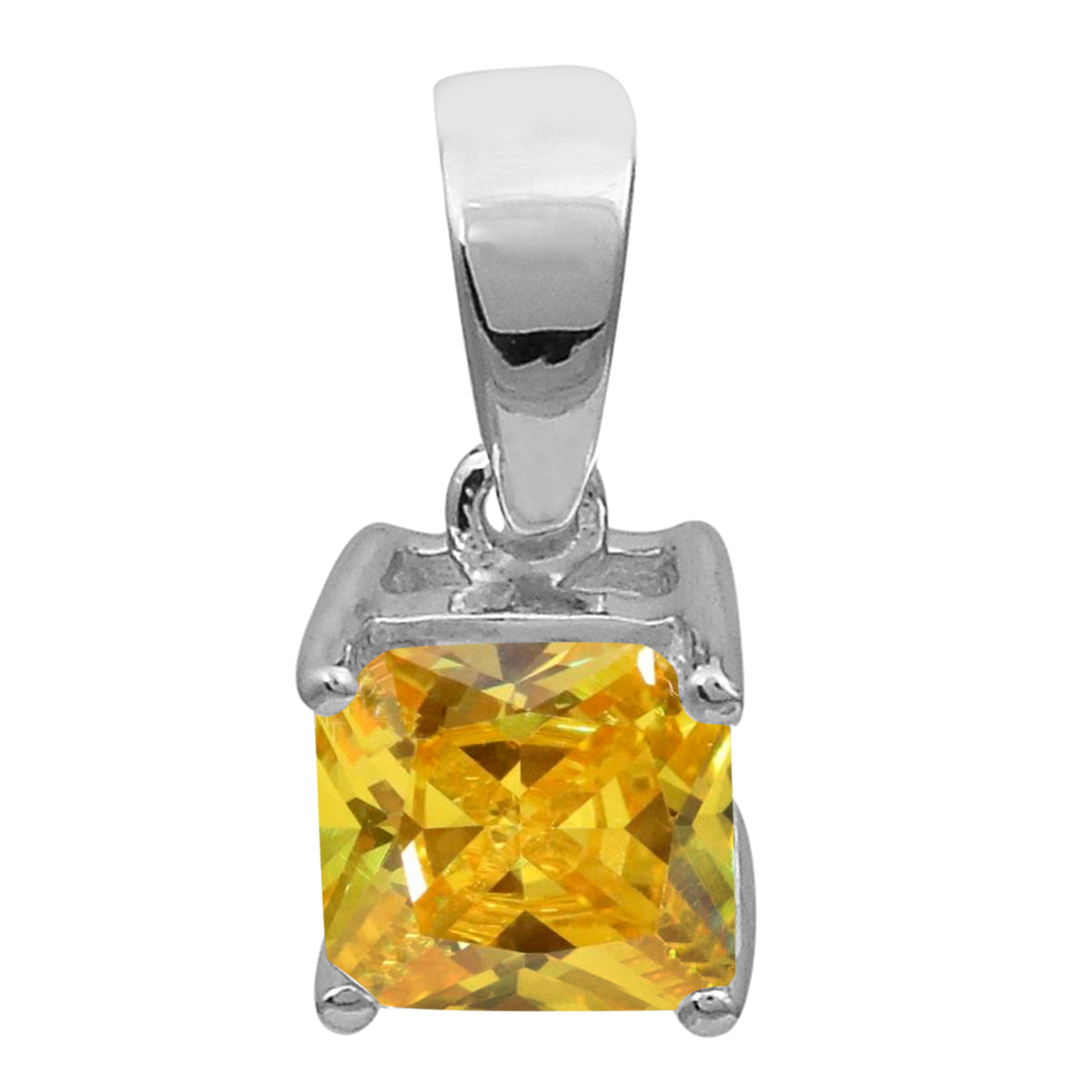 Square Cut Multi Choice Gemstone Pendant