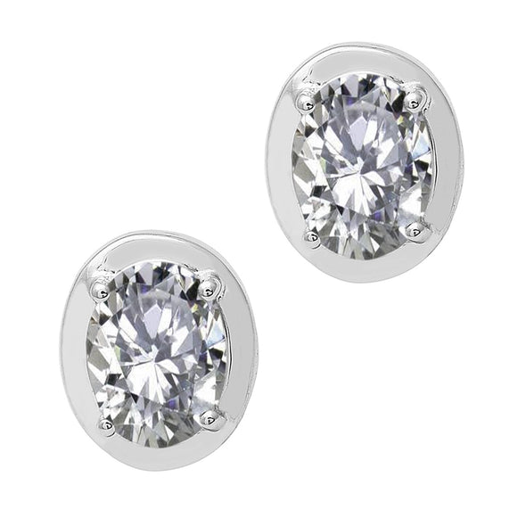 Oval Solitaire Multi Choice Gemstone 925 Sterling Silver Earring