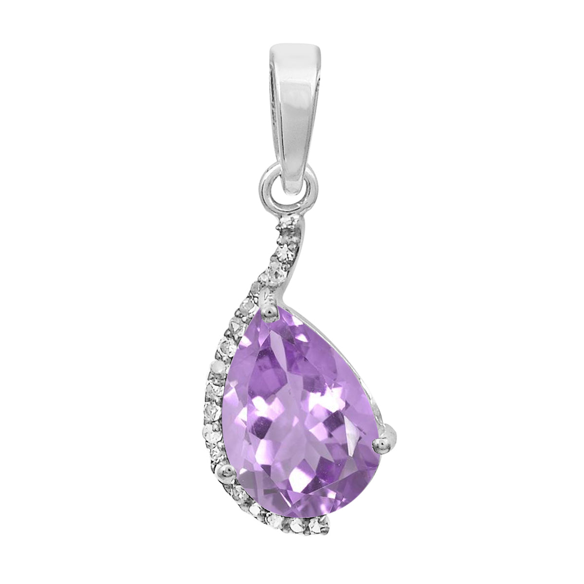 Pear Cut Accents Multi Choice Gemstone Pendant
