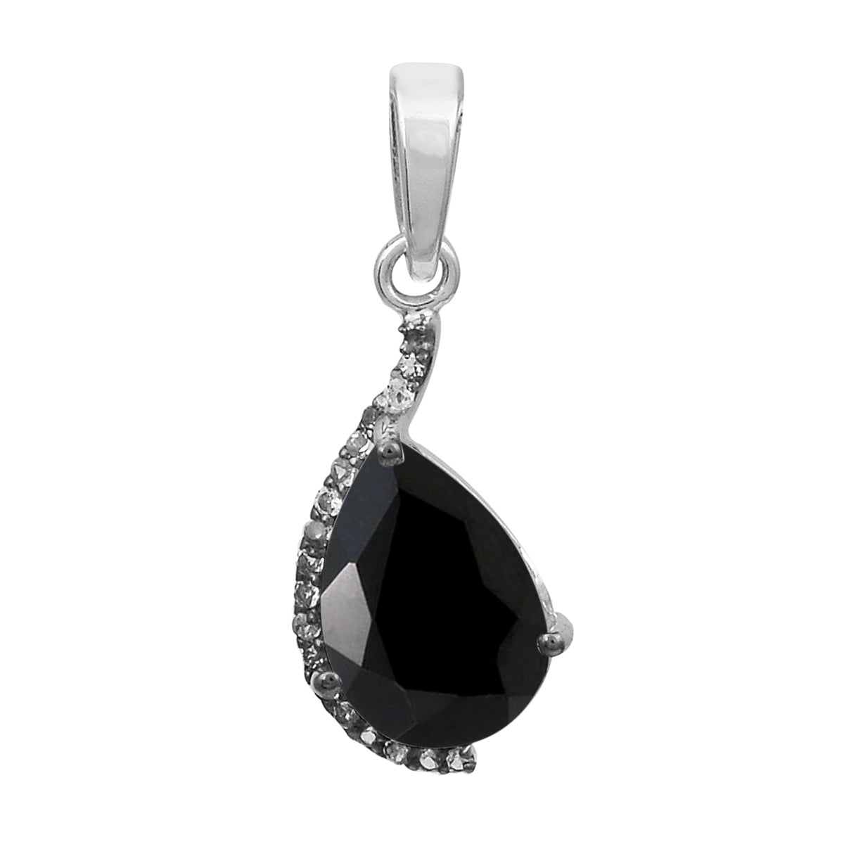 Pear Cut Accents Multi Choice Gemstone Pendant