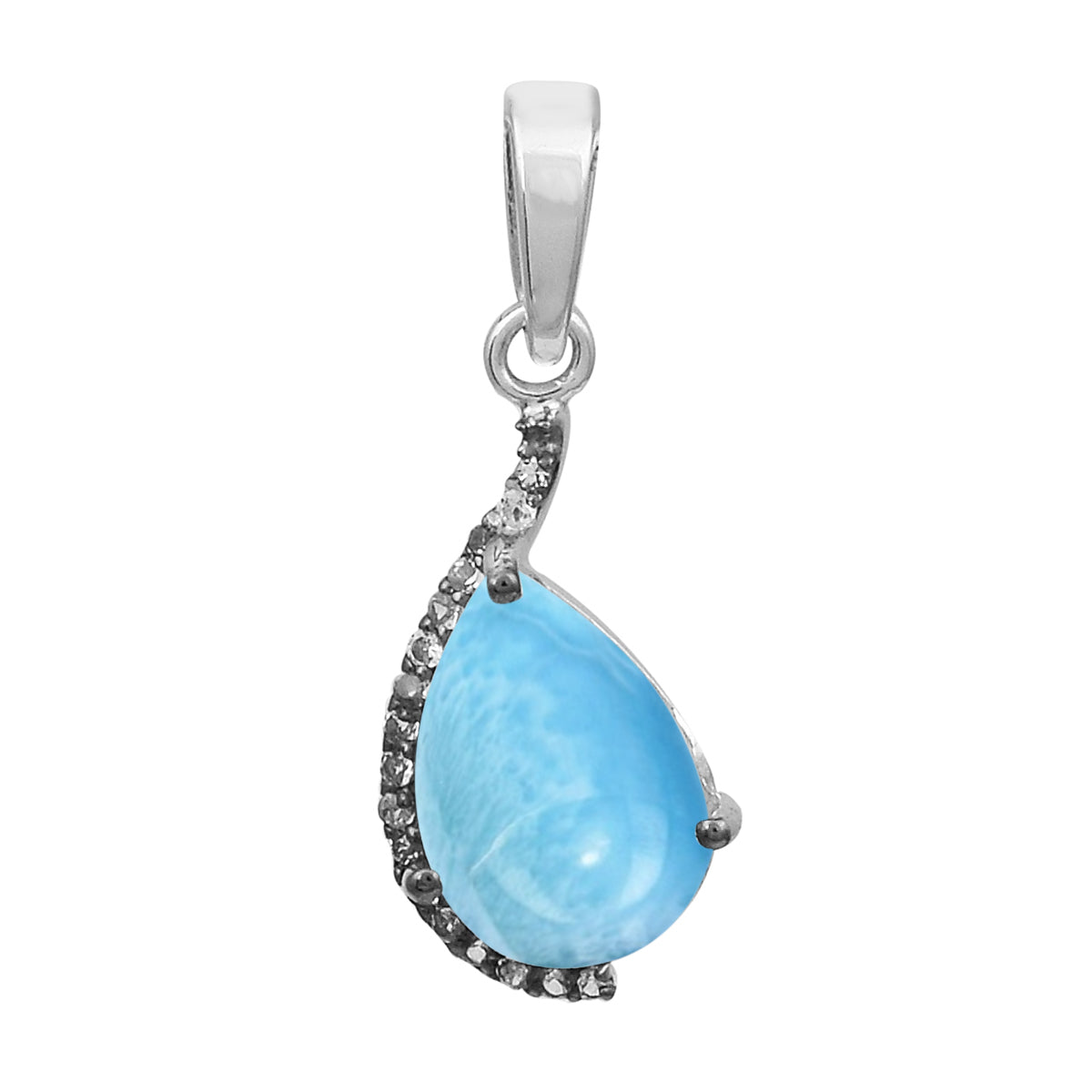 Pear Cut Accents Multi Choice Gemstone Pendant