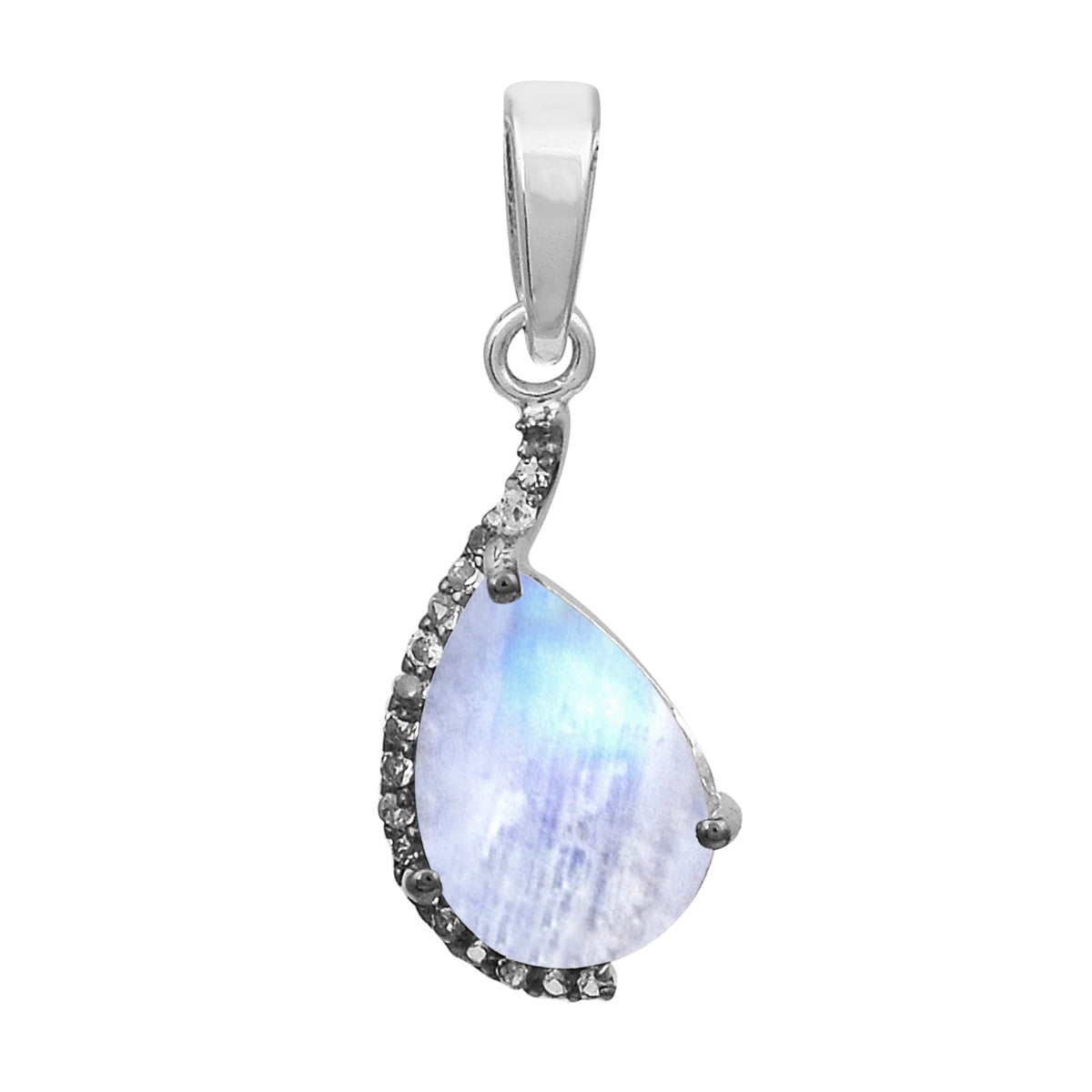Pear Cut Accents Multi Choice Gemstone Pendant