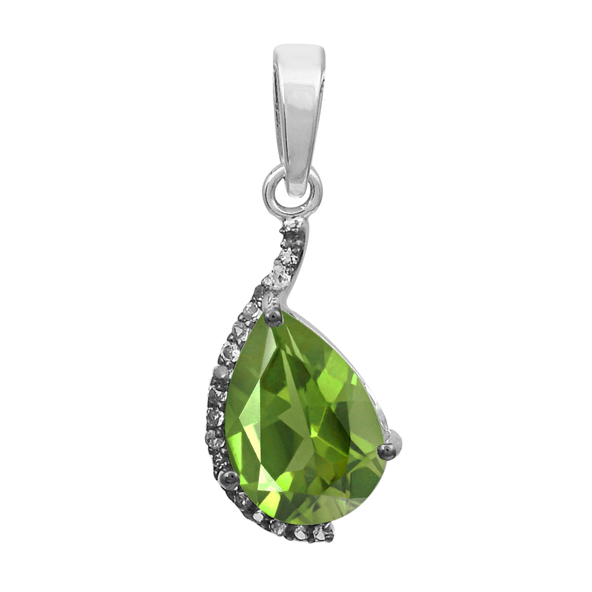 Pear Cut Accents Multi Choice Gemstone Pendant