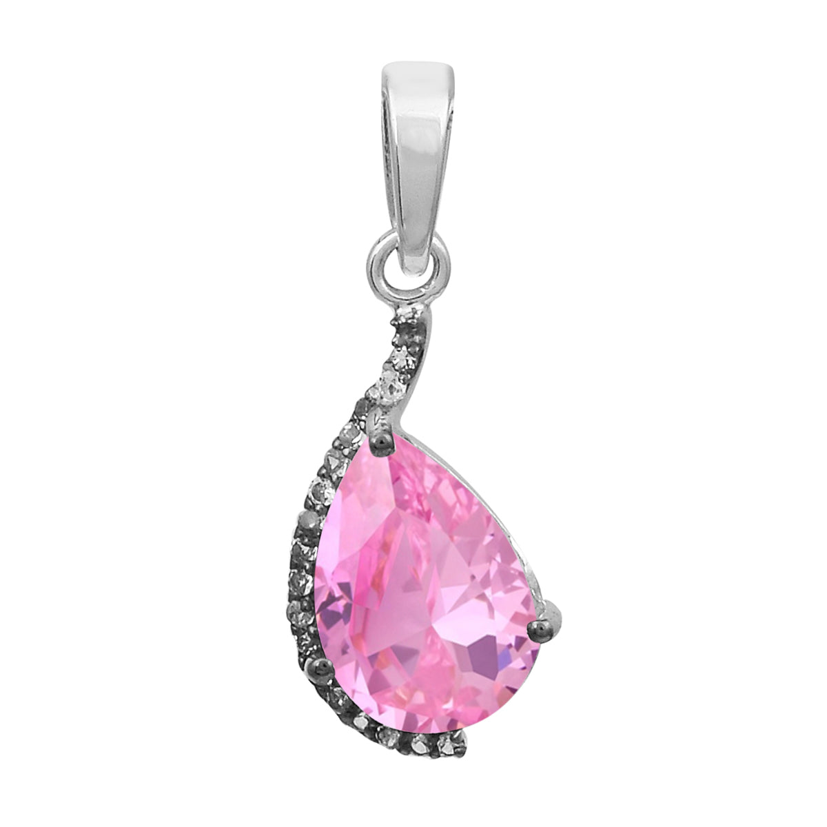 Pear Cut Accents Multi Choice Gemstone Pendant