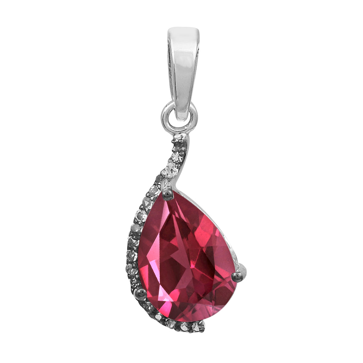 Pear Cut Accents Multi Choice Gemstone Pendant