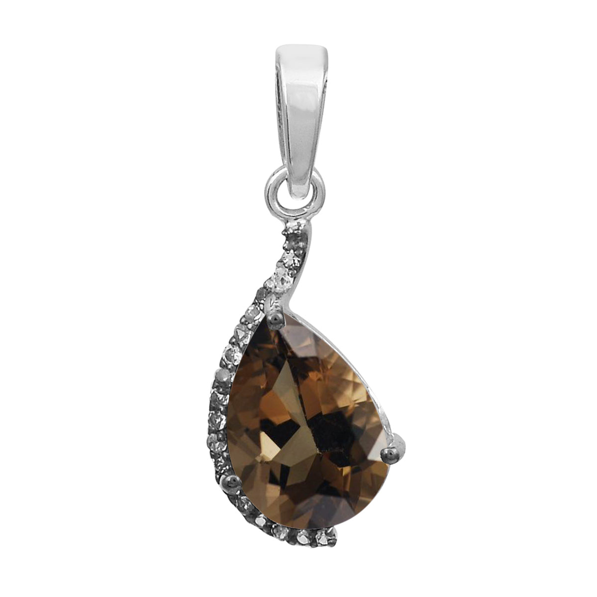 Pear Cut Accents Multi Choice Gemstone Pendant
