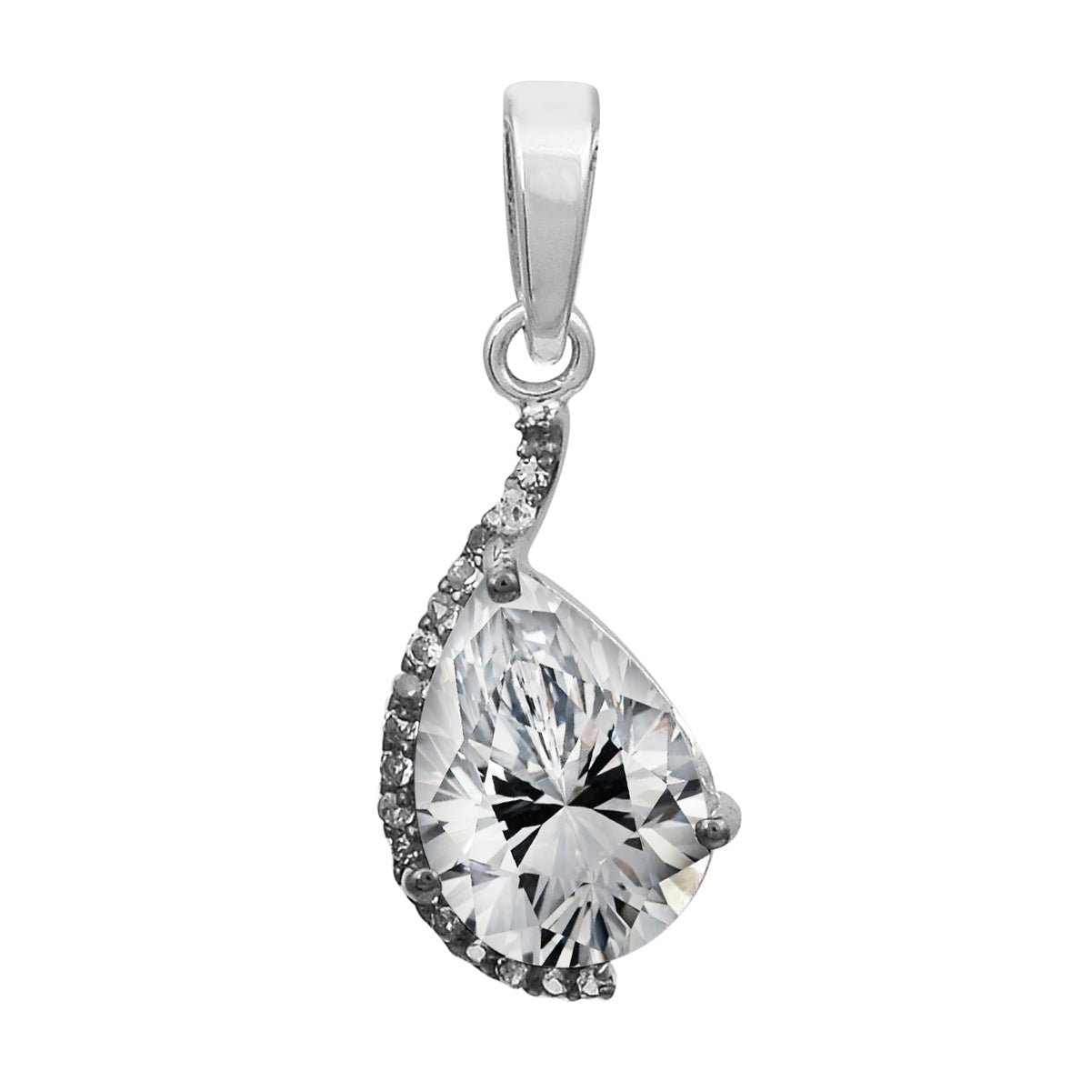 Pear Cut Accents Multi Choice Gemstone Pendant