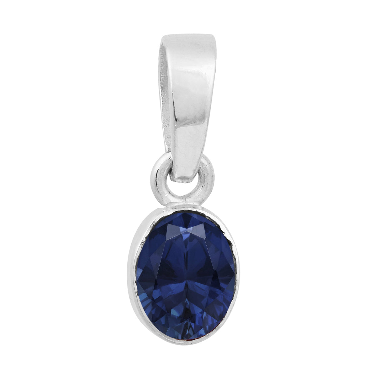 Multi Stone Oval Amethyst Pendant – Sterling Silver