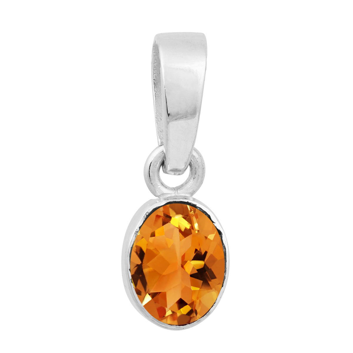 Multi Stone Oval Amethyst Pendant – Sterling Silver