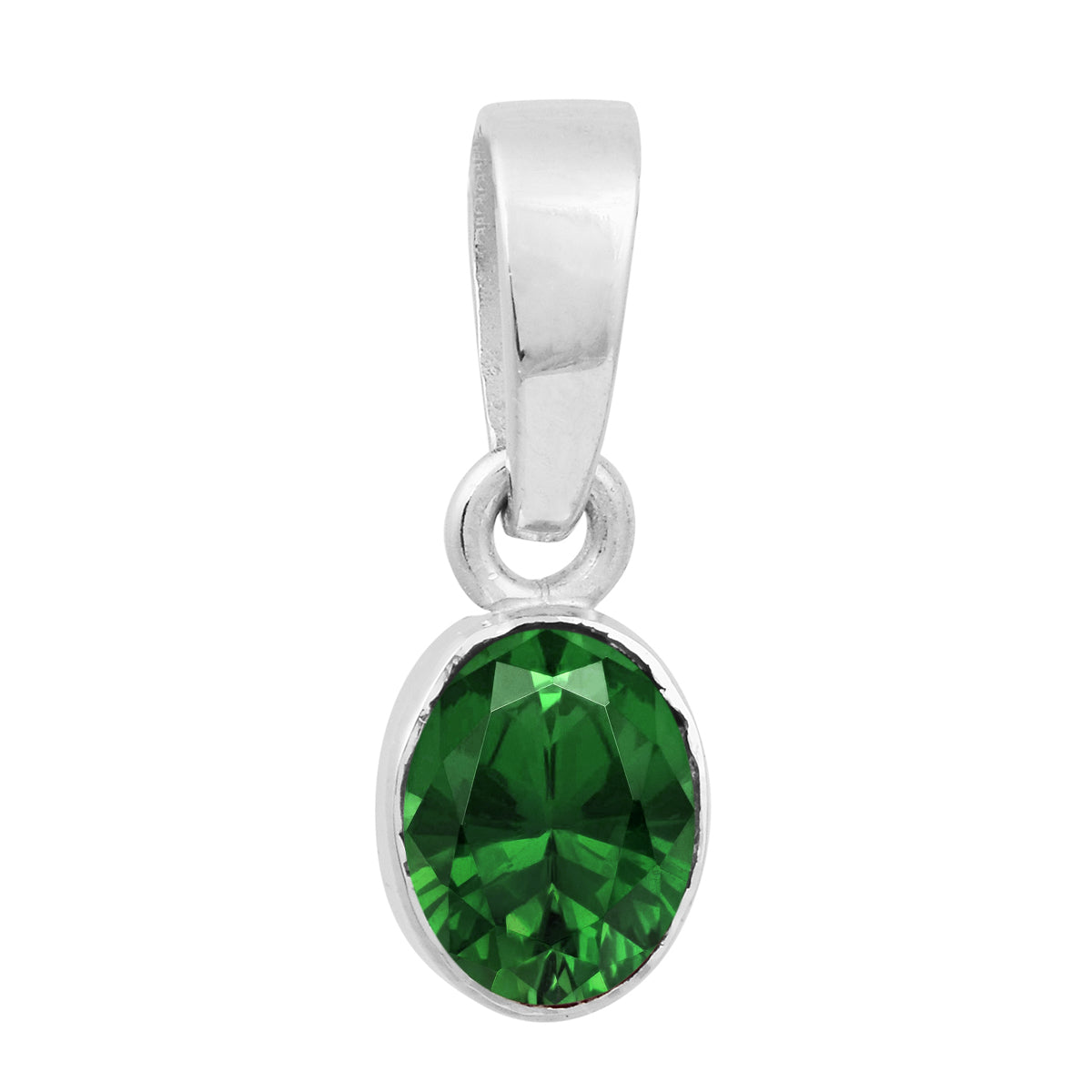 Multi Stone Oval Amethyst Pendant – Sterling Silver