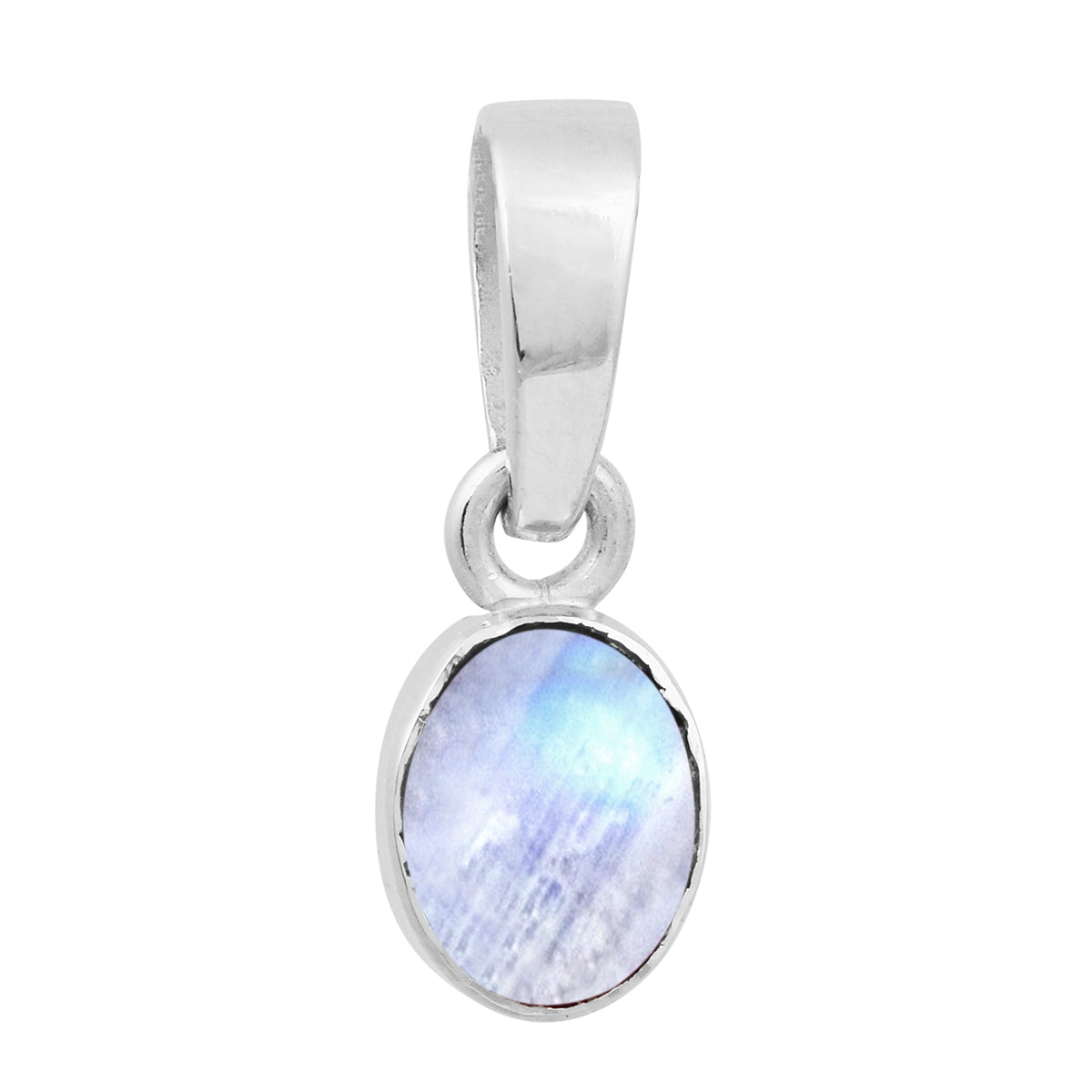 Multi Stone Oval Amethyst Pendant – Sterling Silver