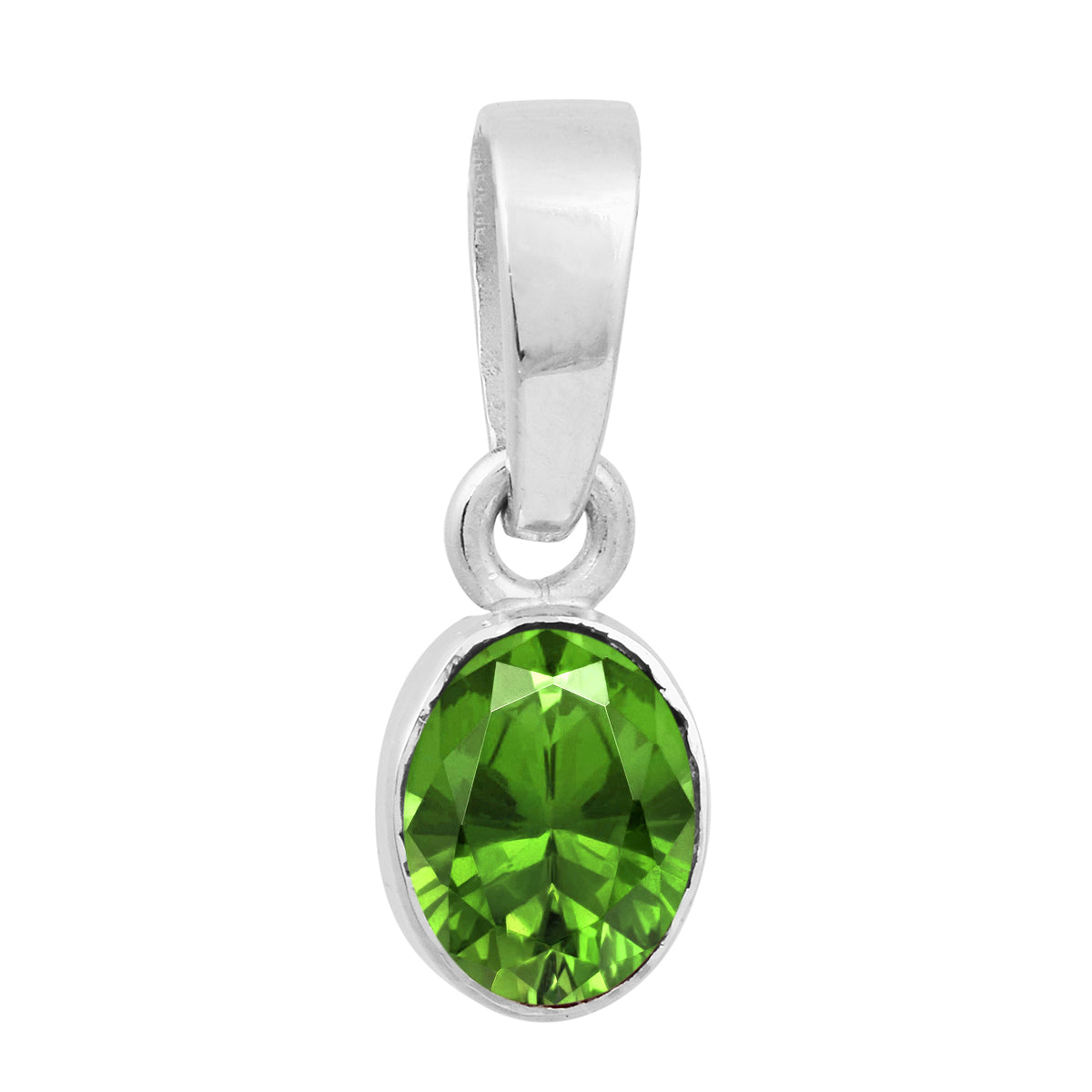 Multi Stone Oval Amethyst Pendant – Sterling Silver