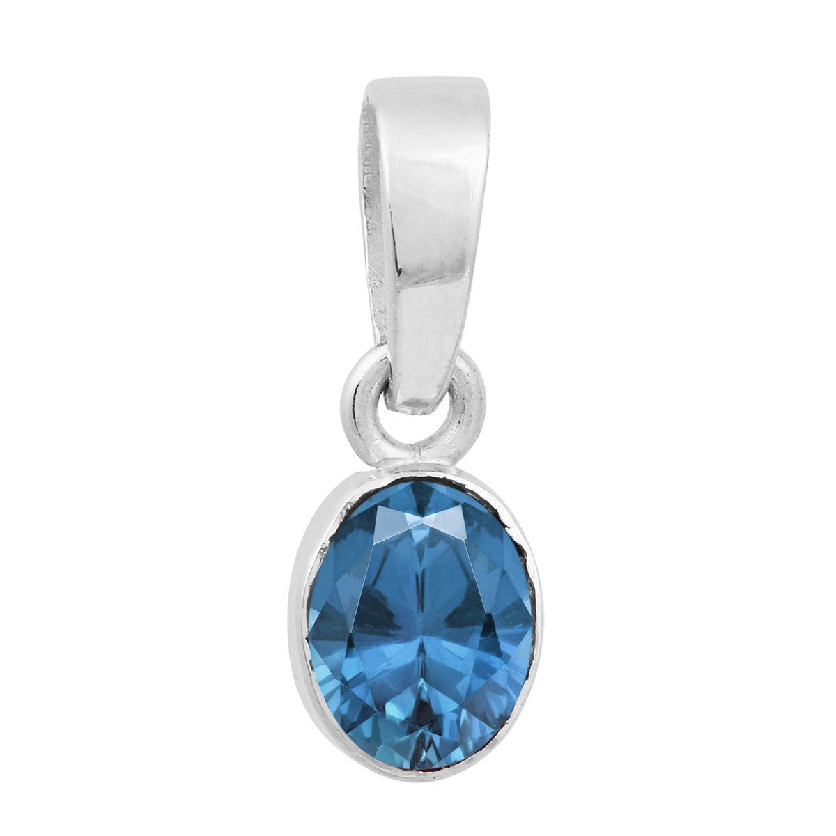 Multi Stone Oval Amethyst Pendant – Sterling Silver