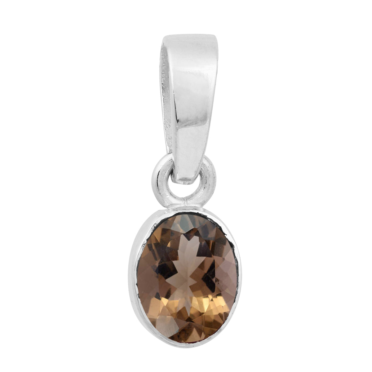 Multi Stone Oval Amethyst Pendant – Sterling Silver
