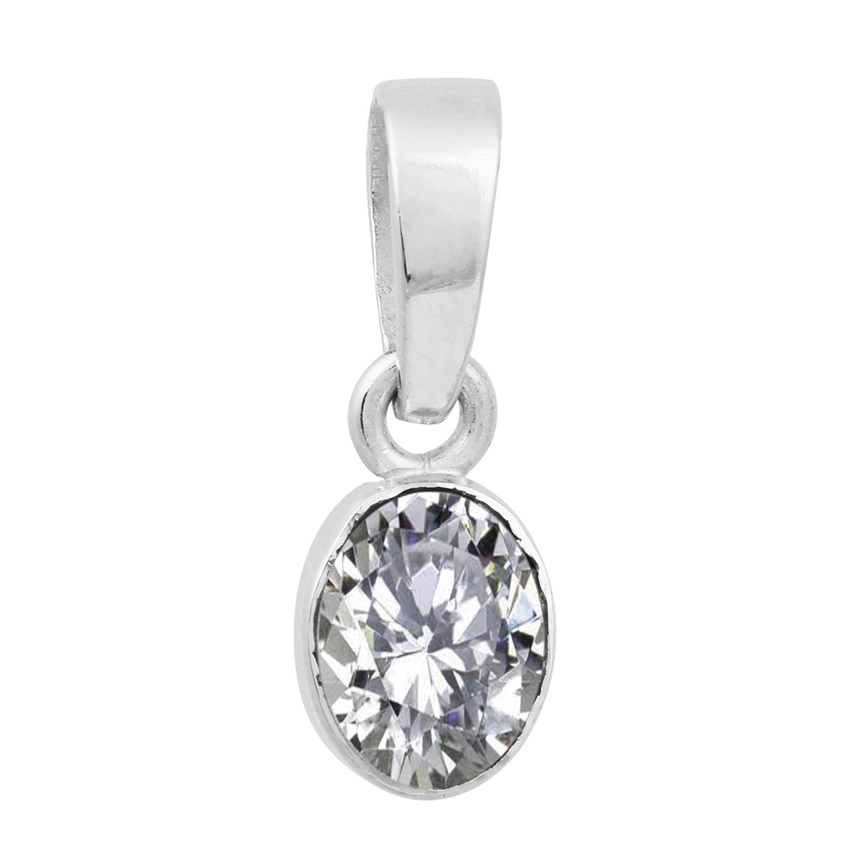 Multi Stone Oval Amethyst Pendant – Sterling Silver