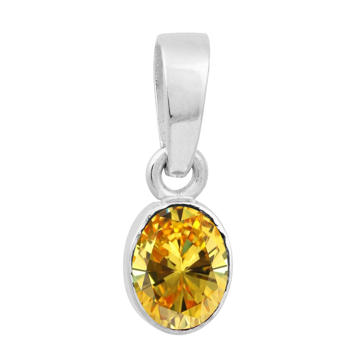 Multi Stone Oval Amethyst Pendant – Sterling Silver