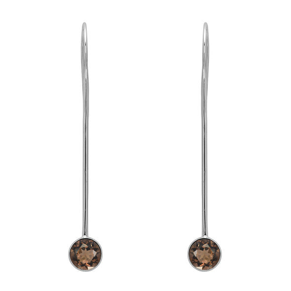 Round Shape Bezel Set Multi Choice Gemstone 925 Sterling Silver Earring