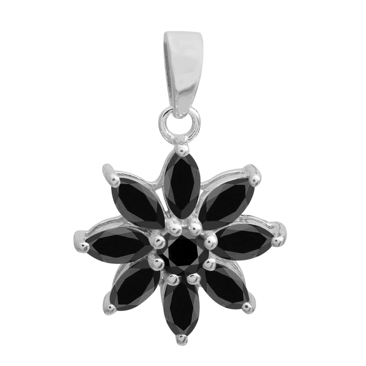 Vintage Flower Multi Choice Gemstone Pendant