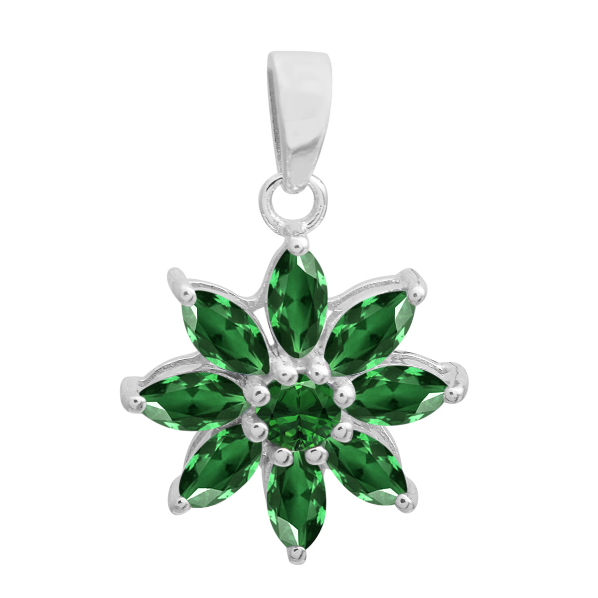 Vintage Flower Multi Choice Gemstone Pendant