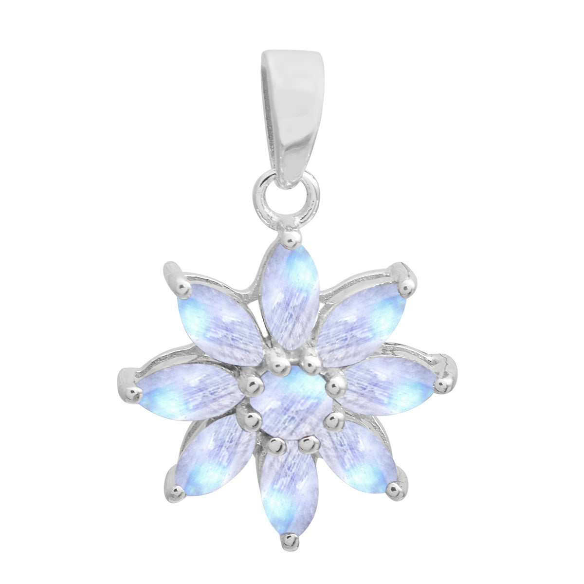 Vintage Flower Multi Choice Gemstone Pendant