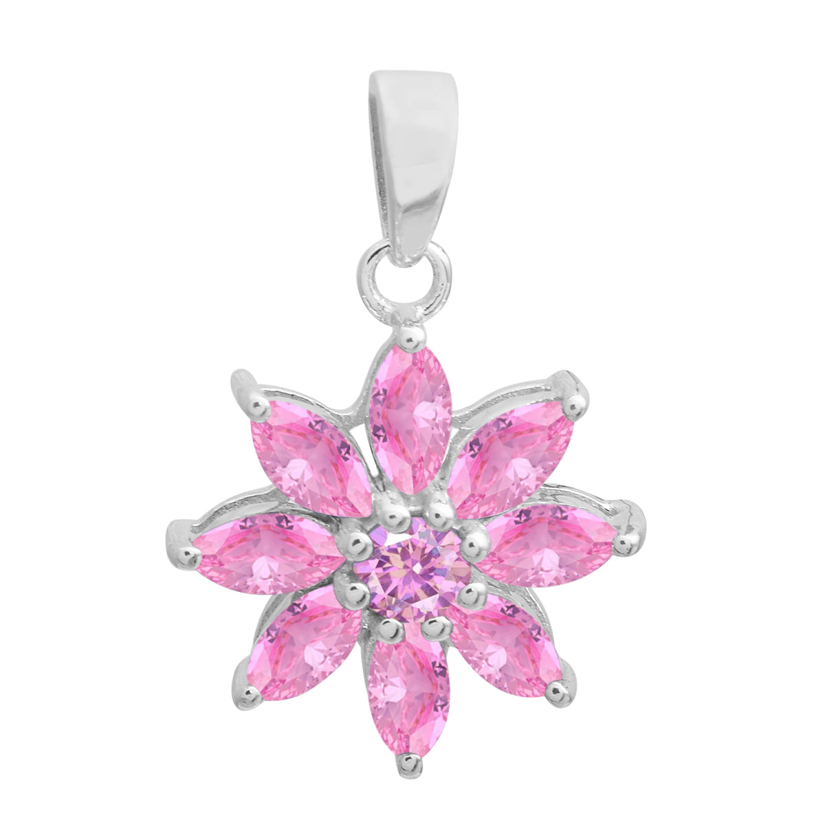 Vintage Flower Multi Choice Gemstone Pendant