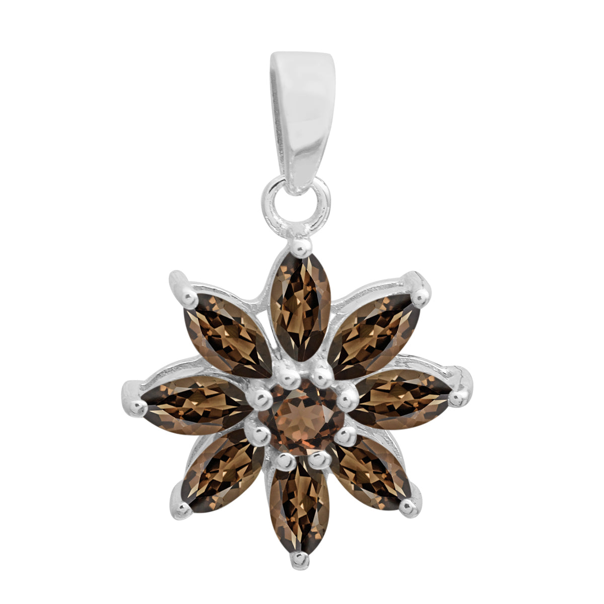 Vintage Flower Multi Choice Gemstone Pendant