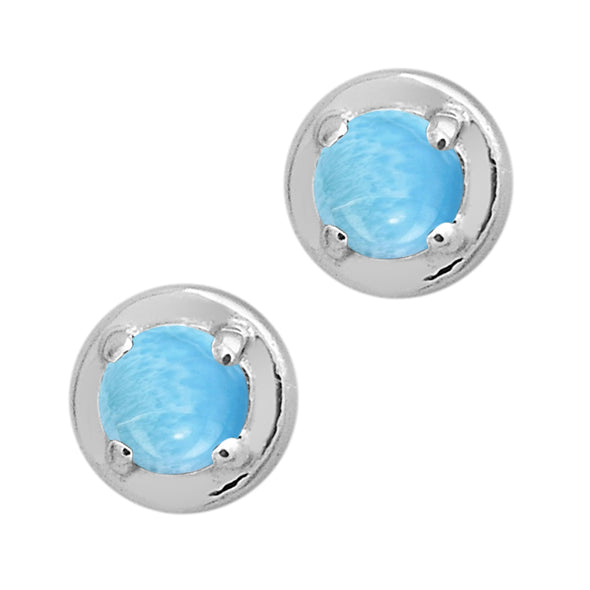 Round Shape Tiny Stud Multi Choice Gemstone 925 Sterling Silver Earring