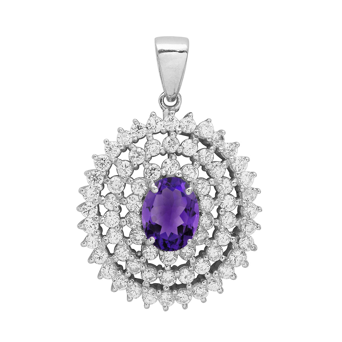 Cluster Style Multi Choice Gemstone Pendant