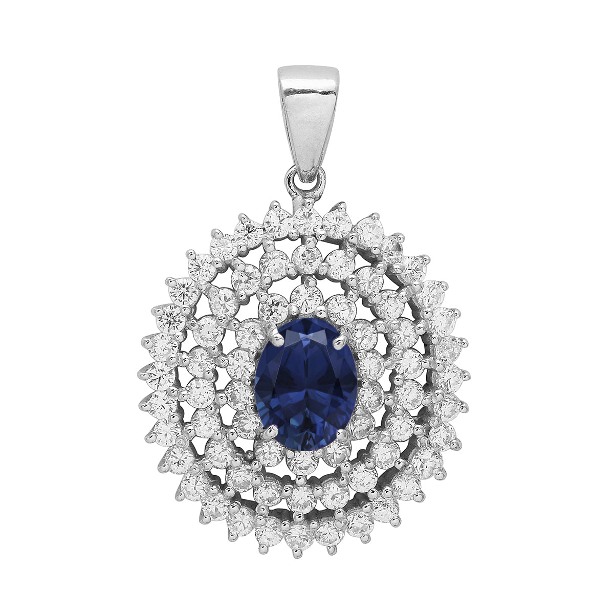 Cluster Style Multi Choice Gemstone Pendant