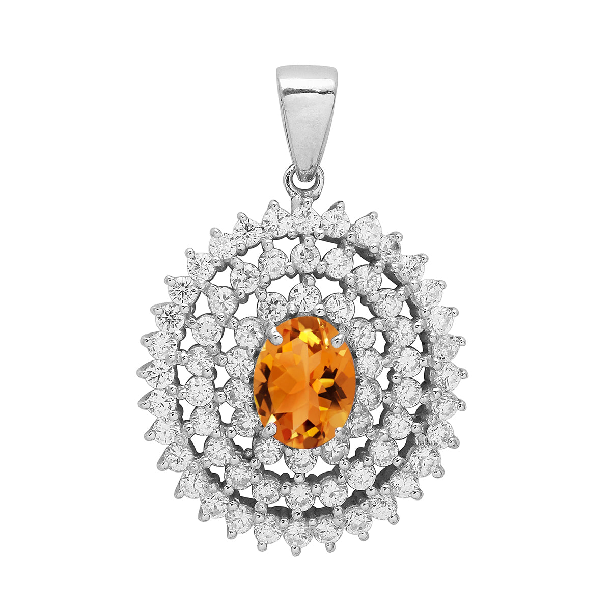 Cluster Style Multi Choice Gemstone Pendant