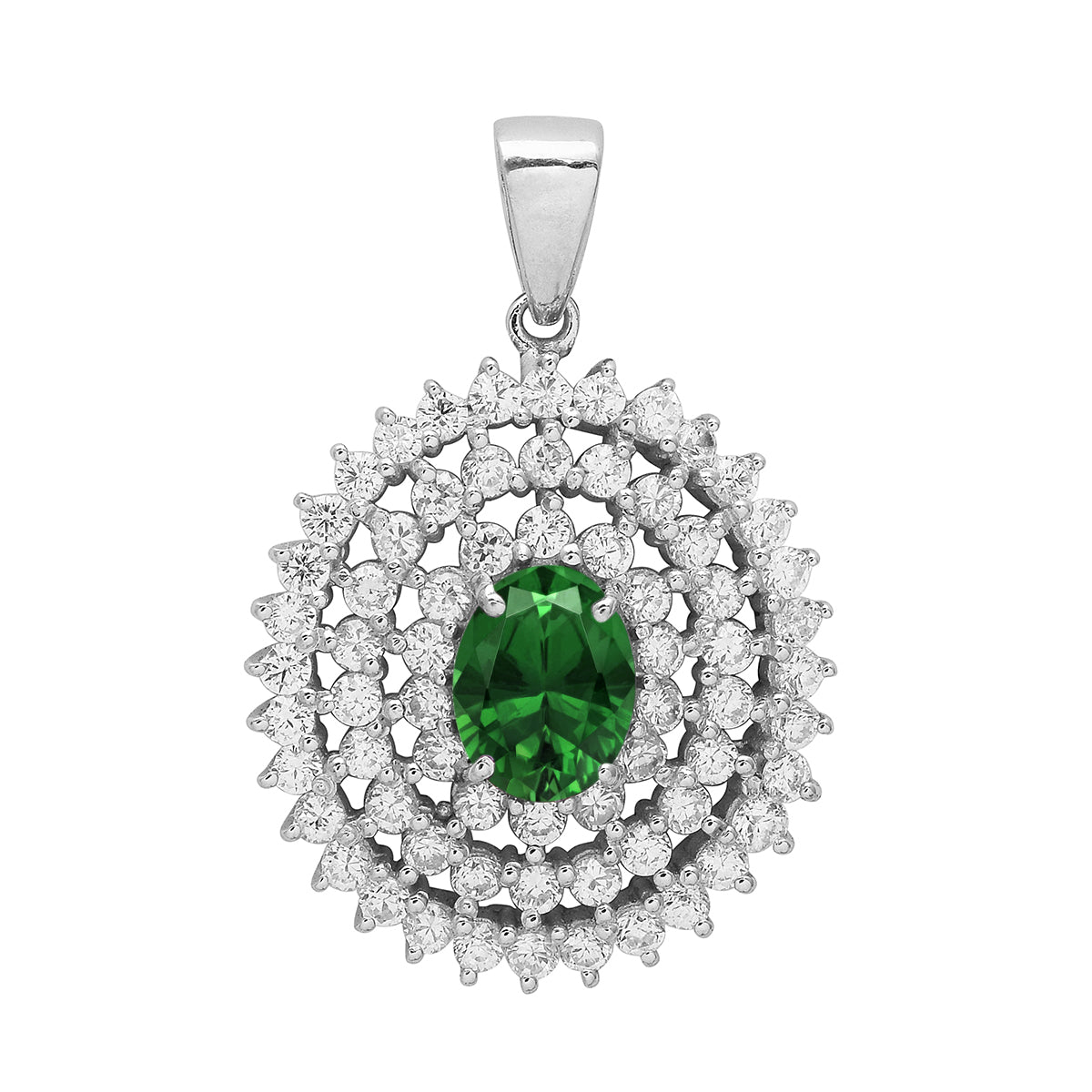 Cluster Style Multi Choice Gemstone Pendant