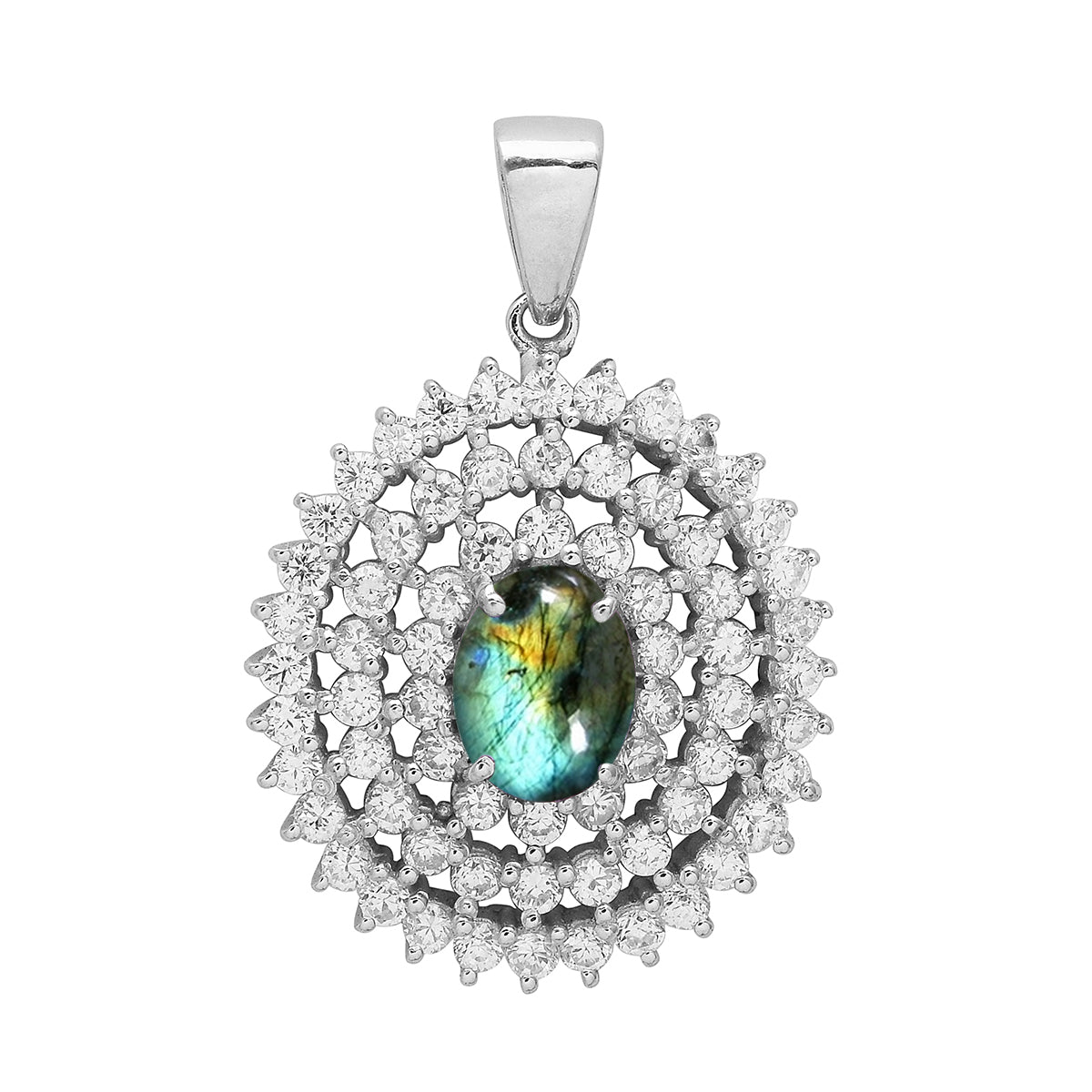 Cluster Style Multi Choice Gemstone Pendant