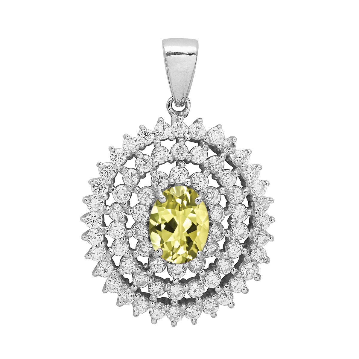 Cluster Style Multi Choice Gemstone Pendant