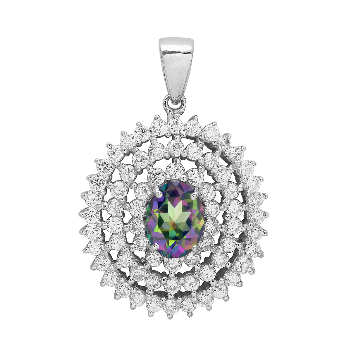 Cluster Style Multi Choice Gemstone Pendant