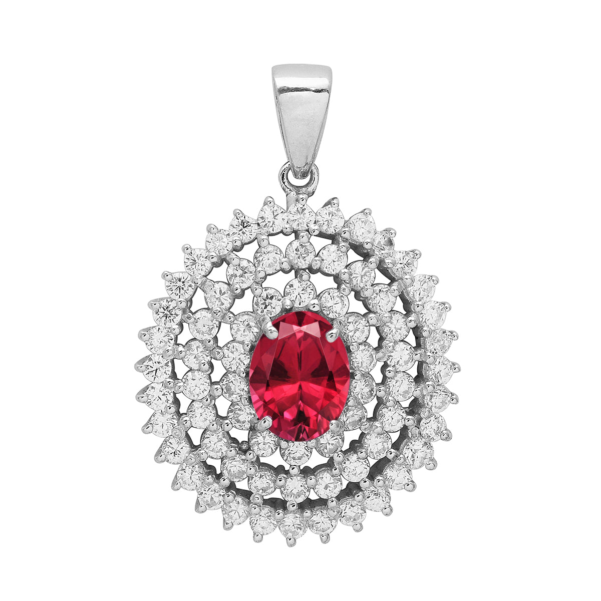 Cluster Style Multi Choice Gemstone Pendant