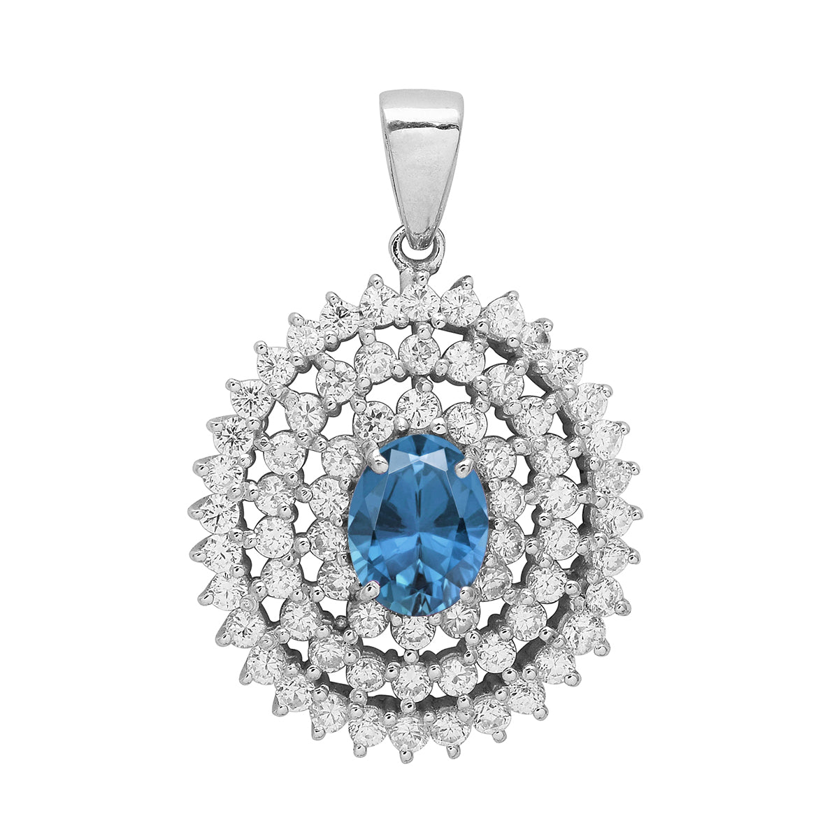 Cluster Style Multi Choice Gemstone Pendant