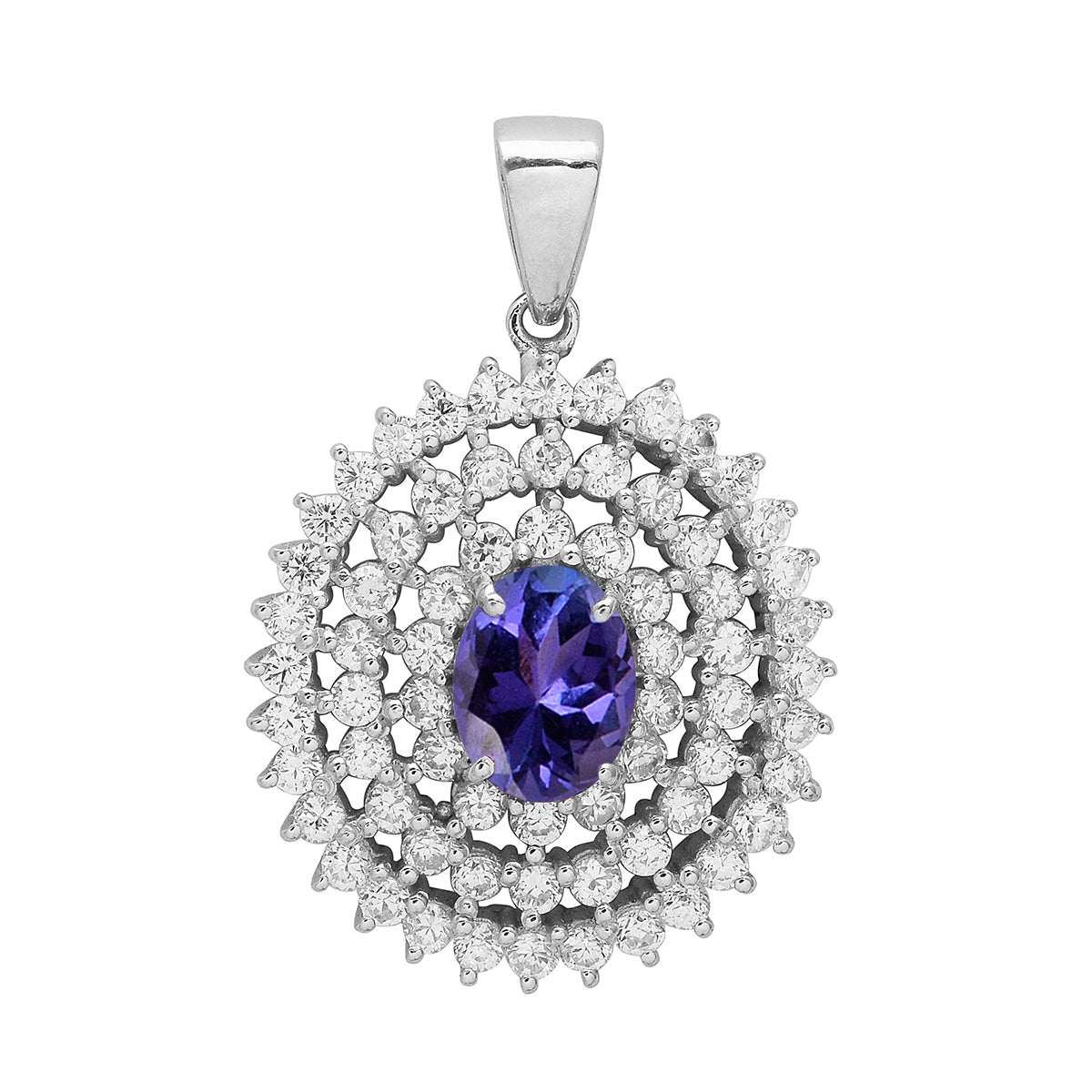 Cluster Style Multi Choice Gemstone Pendant