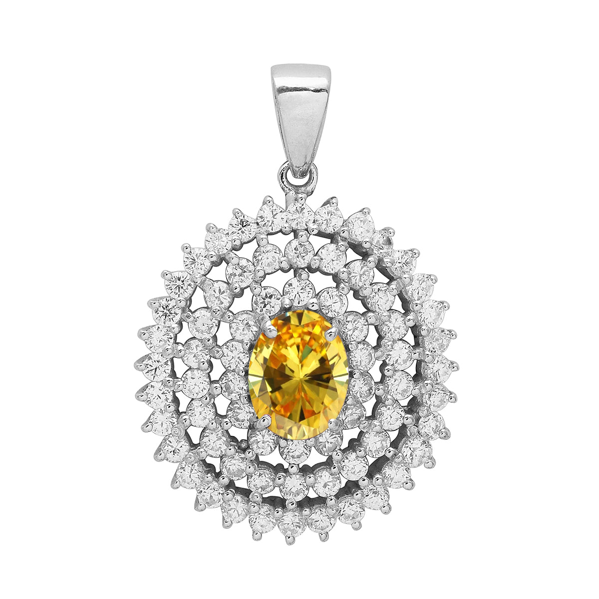 Cluster Style Multi Choice Gemstone Pendant