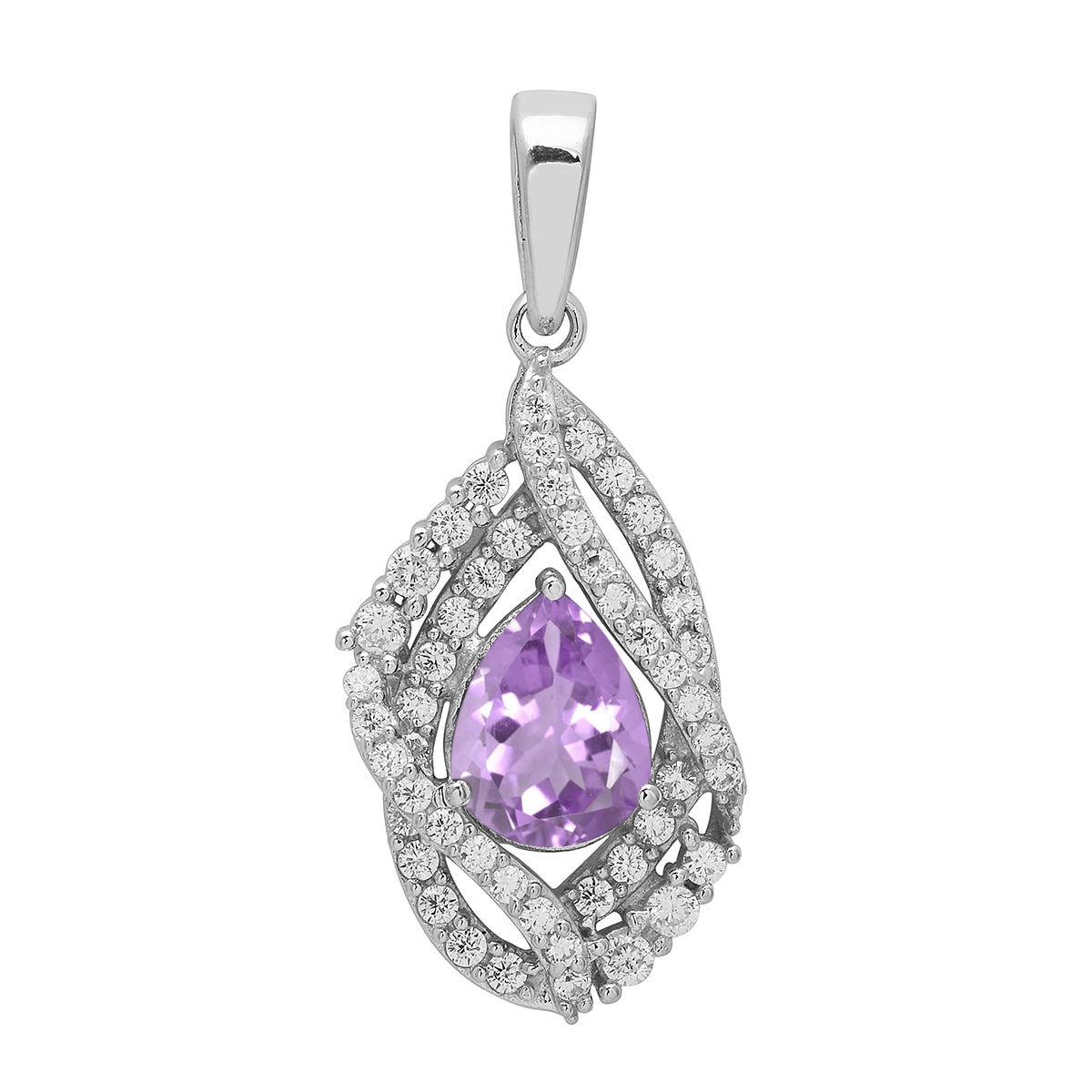 Ciondolo con pietre preziose multi-scelta Solitaire Accents
